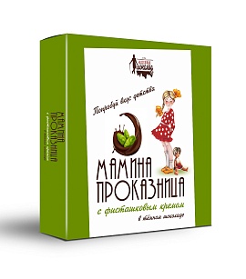 Конфеты "Мамина проказница" с фисташковым кремом в  темном шоколаде, 180 гр.